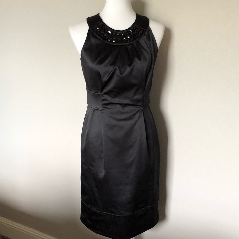 The Limited Event Sleeveless little Black Beaded cocktail or party Dress, Size 4